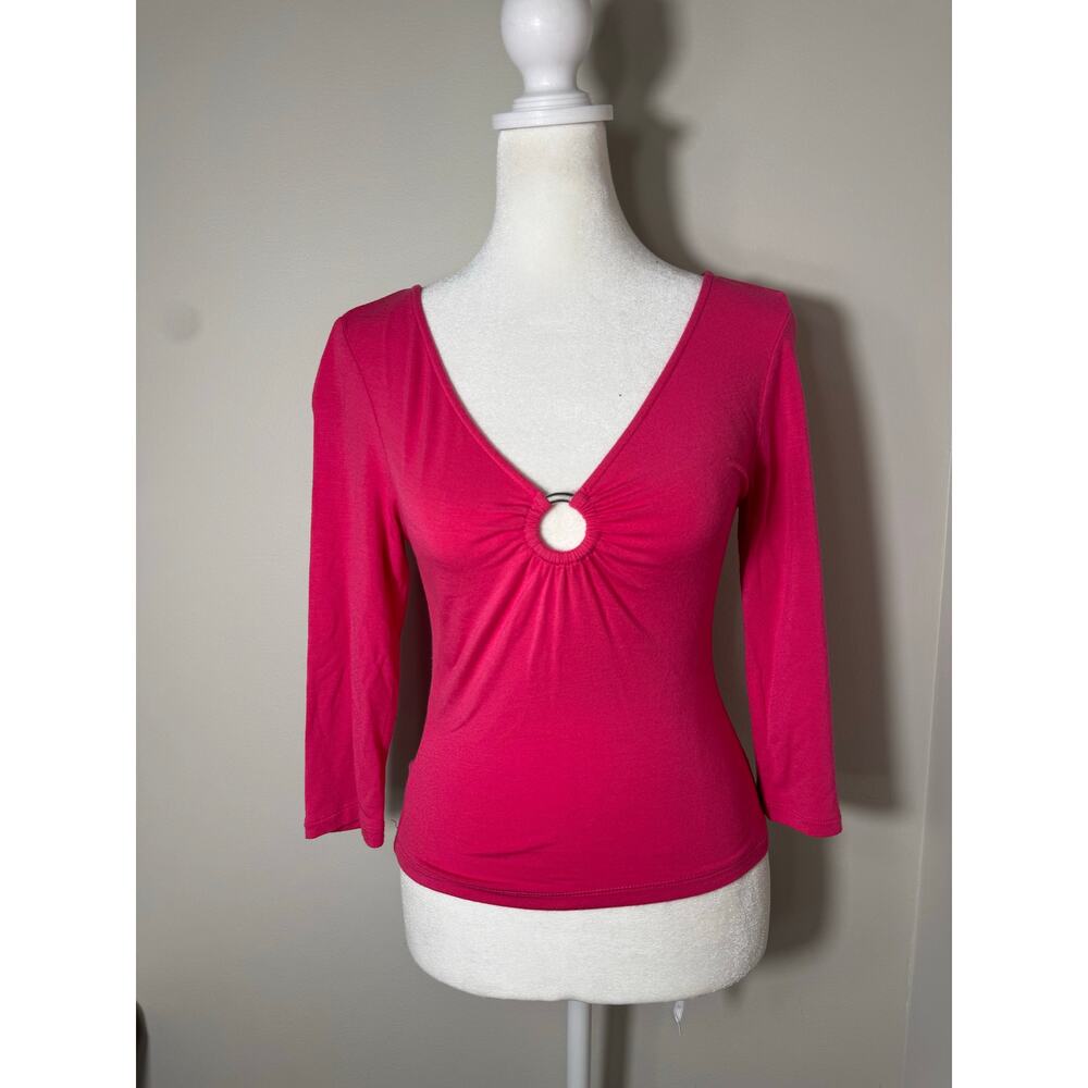 Y2K Express Barbie Pink Keyhole Top Size XS
